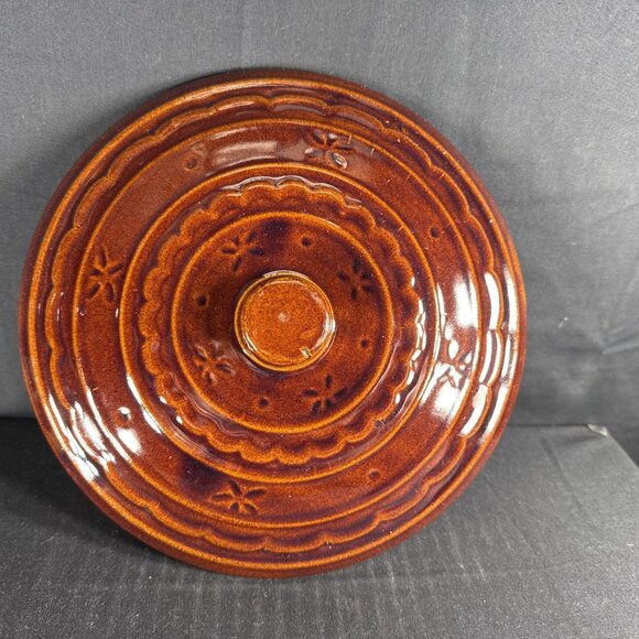 VTG Marcrest Daisy Dot 9" Ovenproof Stoneware Casserole Pot Dish w/ Handle & Lid - Picture 7 of 8